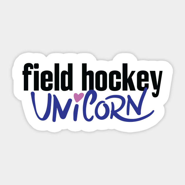 Field Hockey Unicorn Sticker by ProjectX23Red